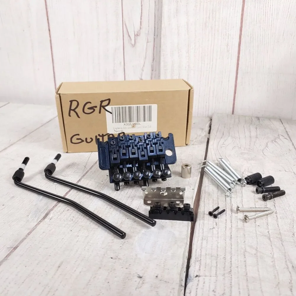 XtremeAmazing Double Lock Rose Electric Guitar Bridge Tremolo System Black NEW